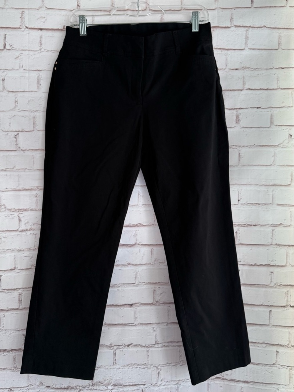 JM Collection Black Straight-Leg‎ Pants
